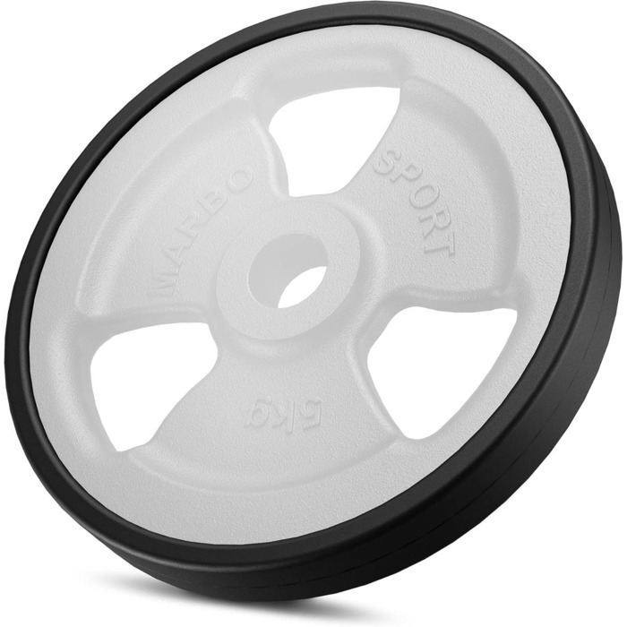 Набір гантельних дисків Marbo Sport Tri-Grip з чавуну з гумовим покриттям, Ø31 мм, різна вага