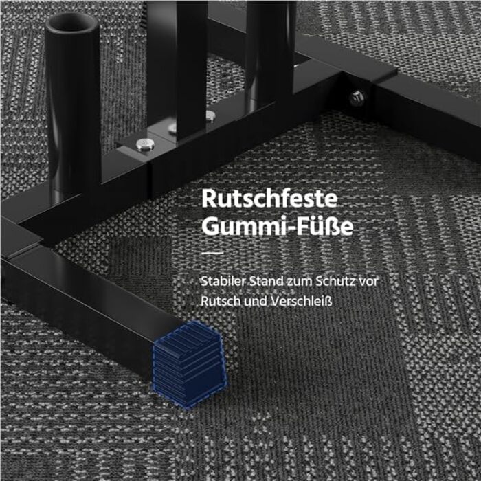 Стійка для гантелей Yaheetech - дерев'яний підсвічник для гантелей, стійка для ваги з 6 стієк, 28 мм, сталь, максимальне навантаження 400 кг