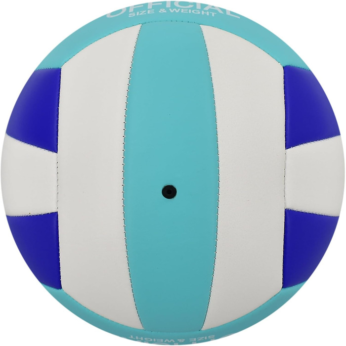 Волейбольний м'яч Senston, розмір 5, водовідштовхуючий, з насосом, для пляжу та басейну (Світло-блакитний)