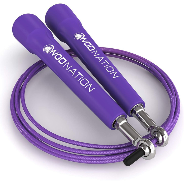 Стрибкове канат WOD Nation Speed Jump Rope – Blitzschnelle – для боксу, MMA, витривалості (фіолетовий)