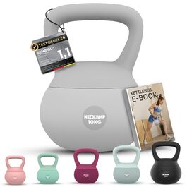 NEOLYMP Soft Kettlebell: М'яка гантеля для фітнесу з регулюванням ваги 2-12 кг. Безшумна, з амортизацією, з ергономічною ручкою. Ідеальна для дому.