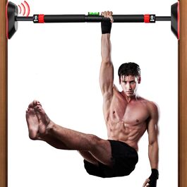 Климмер для дверного отвору FumyFumy, турнік для дверей, обладнання для калістеніки, висувна стійка для підтягувань 73-100 см, вантажопідйомність до 220 кг з сигналізацією безпеки