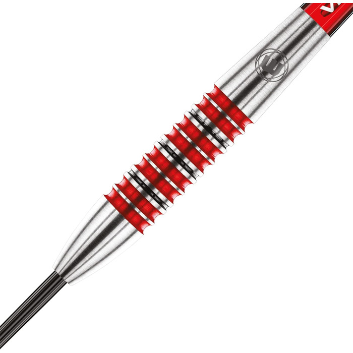 Дротики для дартсу WINMAU Diablo 24г, сталевий наконечник, вольфрам, з крилами та стрижнями, торпедоподібна форма, професійні
