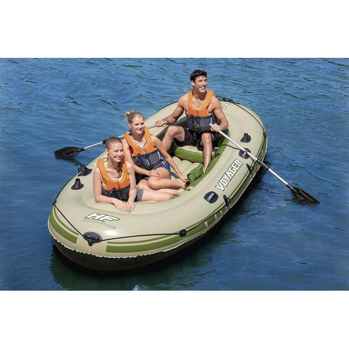 Надувний човен Bestway Hydro-Force Voyager 500 для 3 осіб, 348×141×48 см, комплект