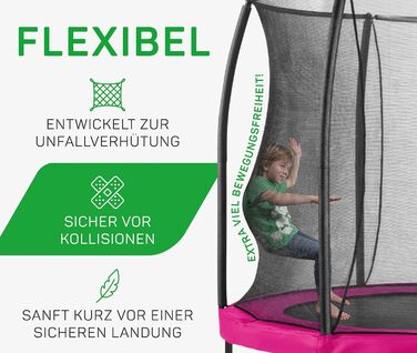 Батут Salta Comfort Edition 153 см, прямокутний, рожевий, TÜV-сертифікований - для саду та вулиці