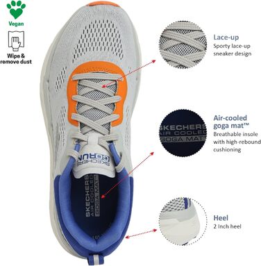 Чоловічі бігові кросівки Skechers Max Cushioning Delta (41 EU, сірий)