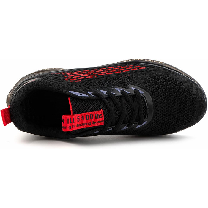 Кросівки Hitmars для чоловіків з повітряною подушкою, розмір 39-48 (сітка, чорний/червоний)