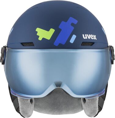 Шолом для дітей uvex Rocket jr Visor Single, синій матовий, 54-58 см