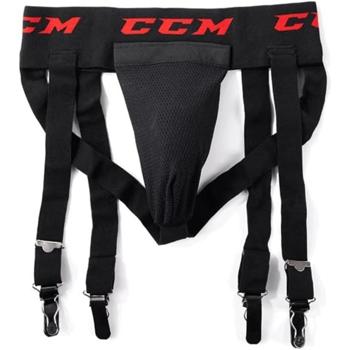 Захисний бандаж CCM S21 Jock Combo Junior чорний з ременями для хокею