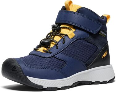 KEEN Skua Mid Waterproof - дитячі водонепроникні черевики для хайкінгу (25/26 EU, Navy/Yellow)