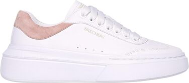 Жіночі кеди Skechers Cordova Classic Best Behavior білого кольору з рожевою облямовою, шкіряні, розмір 38 EU