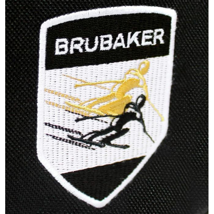 Чохол для лиж BRUBAKER Carver Pro Grenoble, чорний/золотий, 190 см – Міцний водонепроникний лижний мішок для 1 пари лиж і палиць, з ущільненням, для транспортування та зберігання