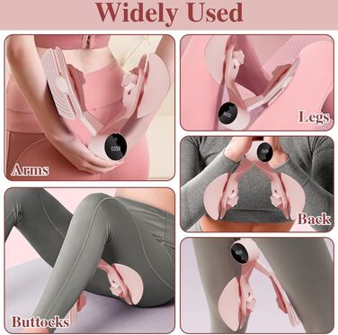 Тренування тазового дна: пристрій для жінок та чоловіків, тренування м'язів стегон та тазу, тренажер для ніг вдома, рожевий