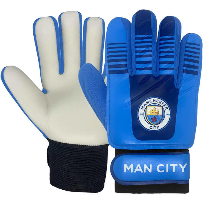 Воротарські рукавички Manchester City для дітей та підлітків 10-16 років, офіційний футбольний мерч, подарунок фанатам