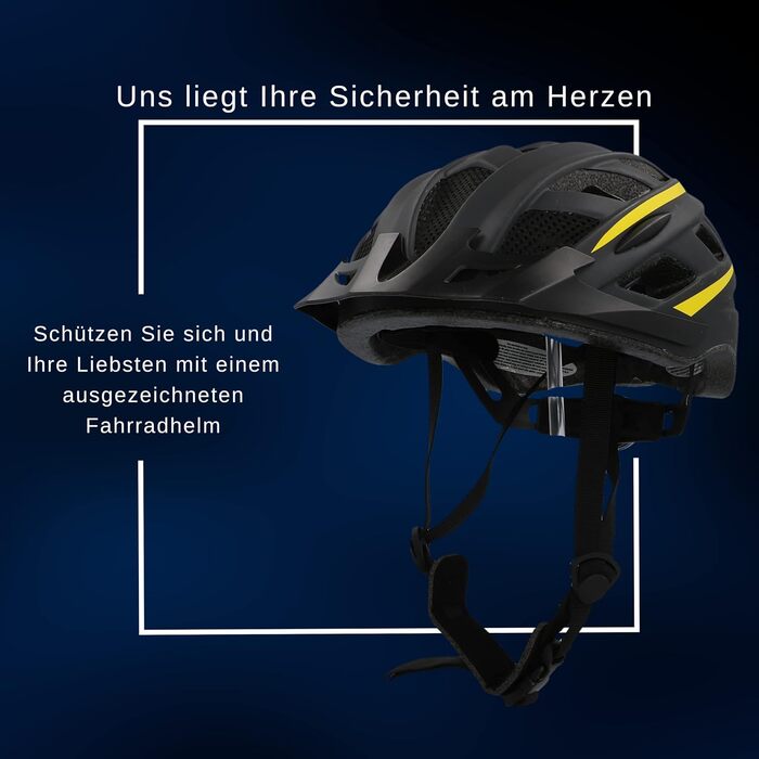 Велошолом FISCHER Urban Lano S/M 52-59 см, унісекс, чорний-жовтий