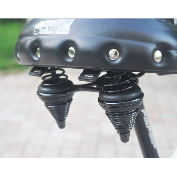 UPANBIKE Сідло для велосипеда Superweich: комфортне шкіряне з амортизацією та розширеним федеральним подушками (чорне)