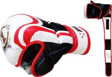 Гібридні MMA рукавички Farabi Sports 7oz, напівпрофесійні, для тренувань, греплінгу та спарингу, розмір S/M