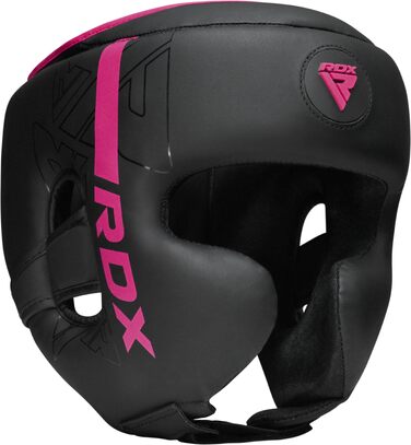 Захисний шолом для боксу та єдиноборств RDX Maya Hide (шкіра), для кікбоксингу, MMA, тайського боксу та карате, рожевий, розмір L