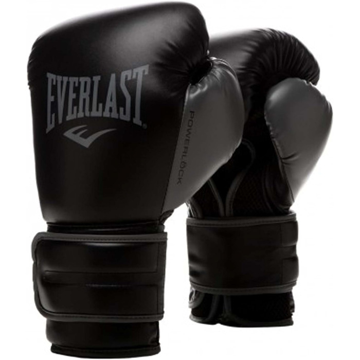 Боксерські рукавички Everlast Powerlock 2 для тренувань, унісекс, чорні, 16oz
