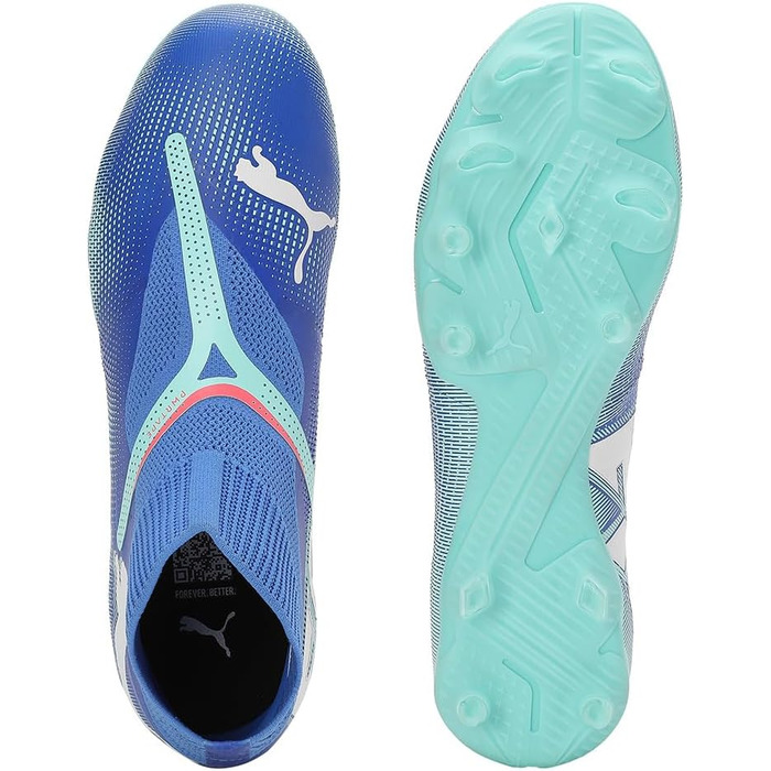 Кросівки футбольні PUMA Future 7 Match+ Ll Fg/Ag (42.5 EU, Bluemazing Puma White Electric Peppermint)