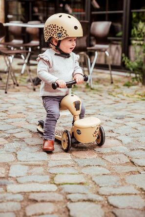 Біговел Scoot & Ride Highwaykick 1 Lifestyle Leopard з сидінням та контейнером для малюків