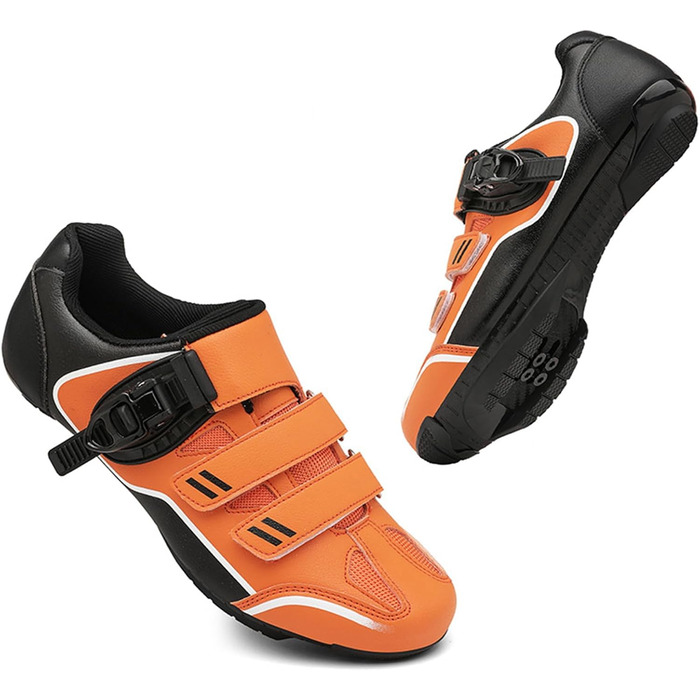 Кросівки для гірського велосипеда MTB (чоловічі/жіночі) з сумісністю SPD, з клітами, помаранчеві, 43 EU