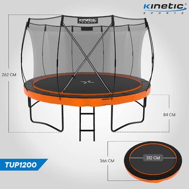 Кінь-гойдалка KINETIC SPORTS Ultimate Pro Ø 244/305/366/427 см – сертифікат TÜV Rheinland GS, з драбиною, скловолоконна сітка, для саду, дизайн 