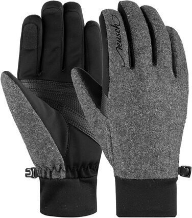 Жіночі рукавички Reusch Saskia Touch-Tec, сенсорні, чорні-сірі, розмір 6.5