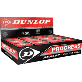 М'ячі для сквошу Dunlop Progress червоні, для любителів, 12 шт.