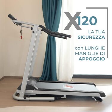 Бігова доріжка YM TAP X120 Bear Oversize, італійська, до 180 кг, для реабілітації, для людей з надмірною вагою та літніх, з глибокими поручнями