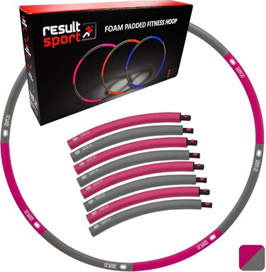 Обруч для фітнесу ResultSport Hula Hoop 1.2 кг, розбірний, 100 см, для схуднення та тренувань