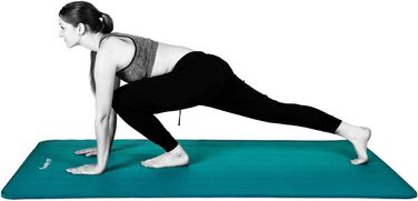 Гімнастичний килимок MOVIT для фітнесу та йоги, гіпоалергенний, без фталатів, синій петроль, 183x60x1.0 см