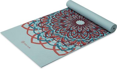 Килимок для йоги Gaiam Premium 6 мм з малюнком - товстий, нековзний, для йоги, пілатесу та фітнесу (172 x 61 x 6 мм)