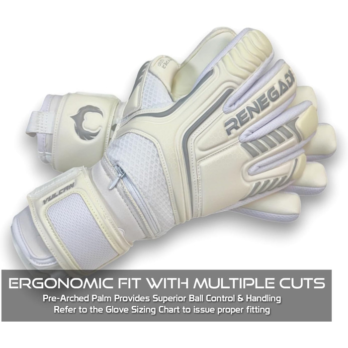 Воротарські рукавички Renegade GK Vulcan Microbe-Guard Pro-Tek (розміри 6-11, 4 стилі, 3 рівень) | Hyper Grip 3.5+3мм | Для дорослих, молоді, дітей