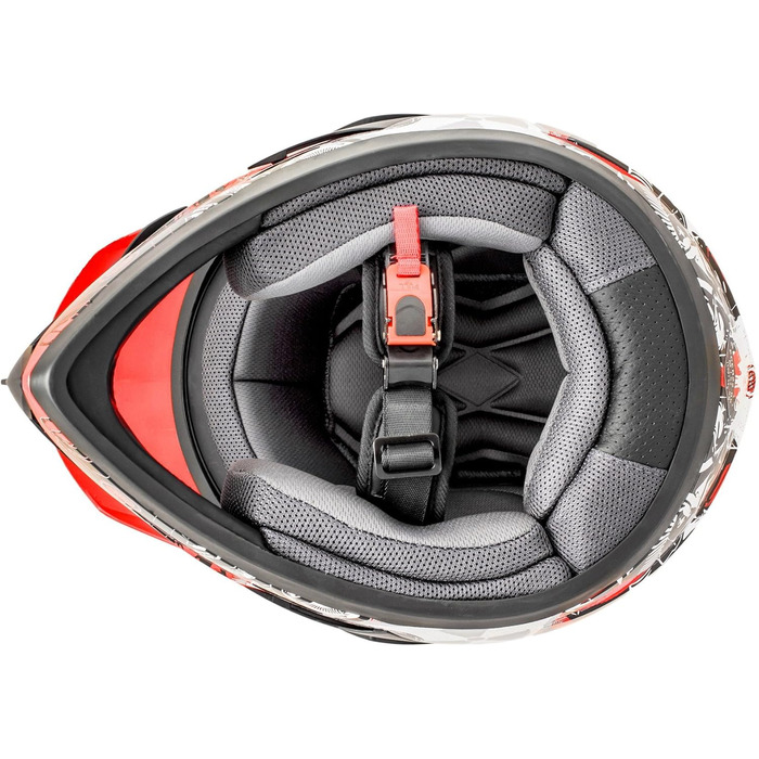 Мотошолом ATO-Moto 804 GS War Rot Cross з візором, ECE 22.05, XL (61 см)