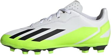 Дитячі футбольні бутси adidas X Crazyfast.4 Fxg для гри на твердих поверхнях (32 EU, білий, чорний, лимонний)