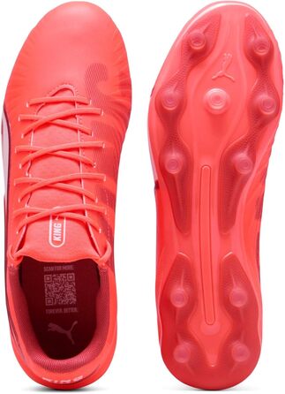 Футбольні бутси PUMA King Match F.G./A.G. Glowing Red/Puma White/Red Fire, 44.5 EU