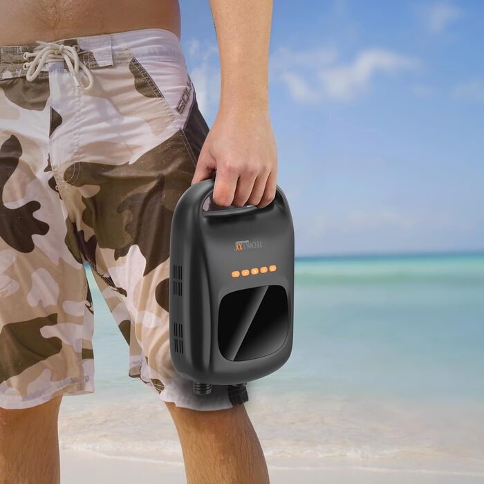 Технакс SUP-насос акумуляторний з Powerbank TX-266 7500 mAh, автоматичний вимкнення, 2 LED, USB-C, 12V, для надувних водних видів спорту