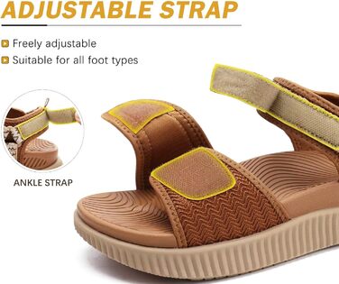 Сандалі жіночі KuaiLu трекінгові ортопедичні для літа, хакі, 41 EU
