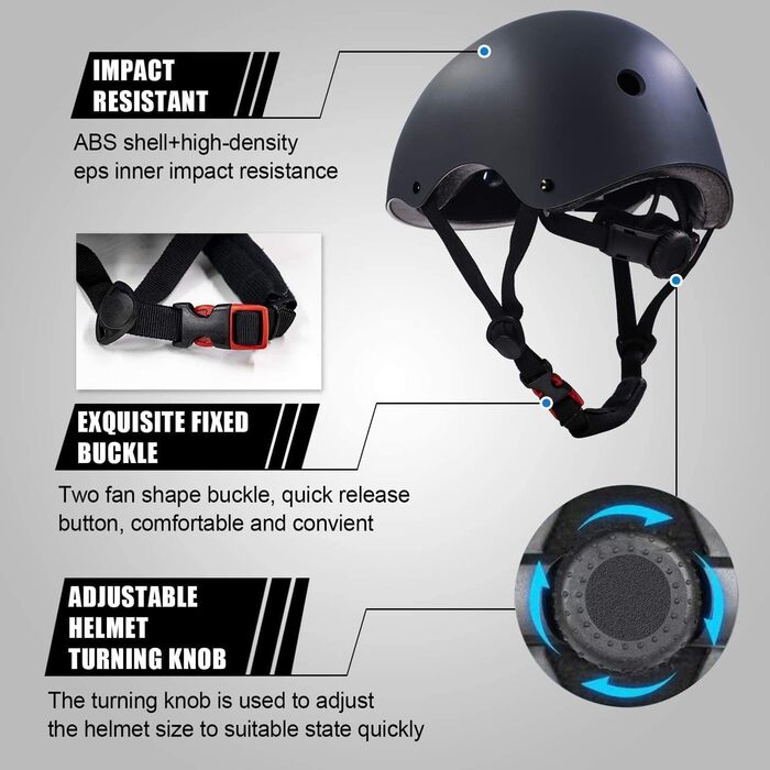 Захисний шолом для дітей та підлітків з наколінниками, налокітниками та підпліччями для мультиспорту, скейтбордингу, велосипеда та їзди на конях