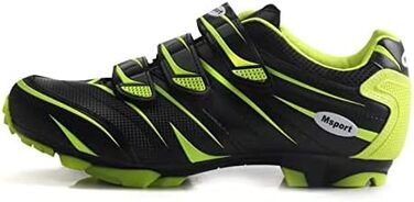 Кросівки для гірського велосипеда Msport для чоловіків та жінок, дихаючі, з неслизькою підошвою, сумісні з педалями SPD, зелені, 37 EU