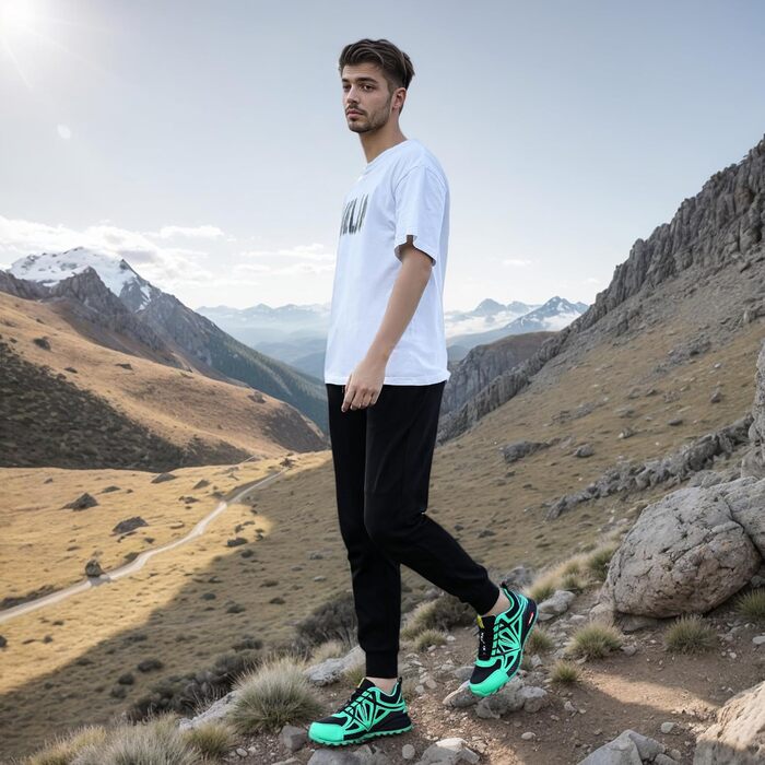 Чоловічі трекінгові кросівки для трейлраннінгу. Легкі, дихаючі, з антиковзкою підошвою. Розміри 39-48 (47 EU), колір зелений