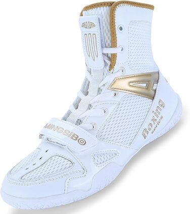 Боксерські кросівки для чоловіків. Зручні, дихаючі кросівки для боксу, єдиноборств, фітнесу та бодібілдингу. Білий, сірий колір. Розмір 41 EU.