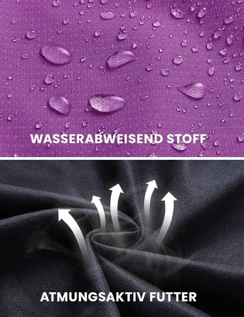 Жіноча трекінг куртка Outdoor, вітронепроникна та водонепроникна куртка-дощовик з капюшоном (фіолетовий, L)