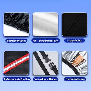 Покривало для квадроцикла NEVERLAND XXXL 256x110x120 см - захист від бруду, сонця, дощу та зимових умов. Оксфорд 210D, оранжевий, з фосфоресцентним покриттям.