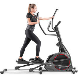 Еліптичний тренажер Hop-Sport HS-095CF з килимком, 30 кг маховик, макс. вага 135 кг, сірий