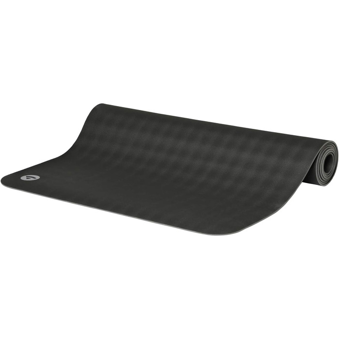 Йога-мат Bodhi ECO PRO 185x60x0,4 см, 100% натуральний каучук, екологічний, антиковзкий, професійний, для йоги та пілатесу, сланцево-сірий