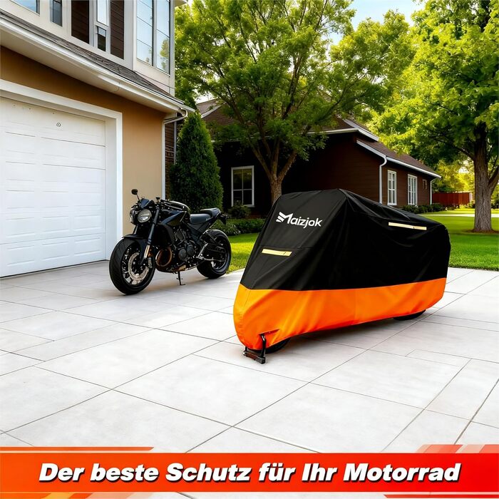 Захисний чохол для мотоцикла Maizjok Outdoor - водонепроникний, 210D, XXL (275x105x125 см)