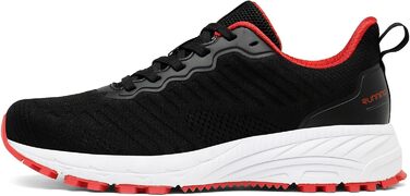 Кросівки для бігу та занять спортом Frysen: чоловічі та жіночі, легкі, дихаючі, чорно-червоні (36 EU)