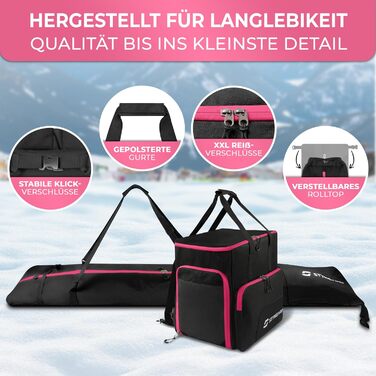 Чохол для сноуборду STYNGARD Calgary з сумкою для черевиків (140-190 см) - чорно-рожевий